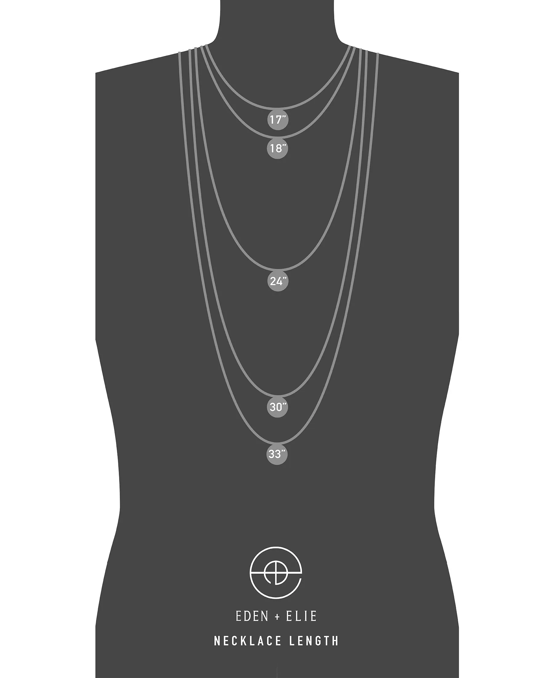 EDEN   ELIE Everyday adjustable length necklace - mist blue