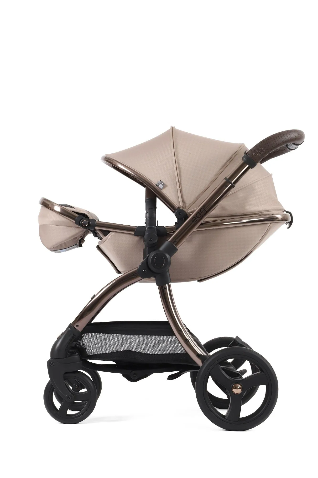 Egg 3 Stroller and Carrycot - Houndstooth Almond