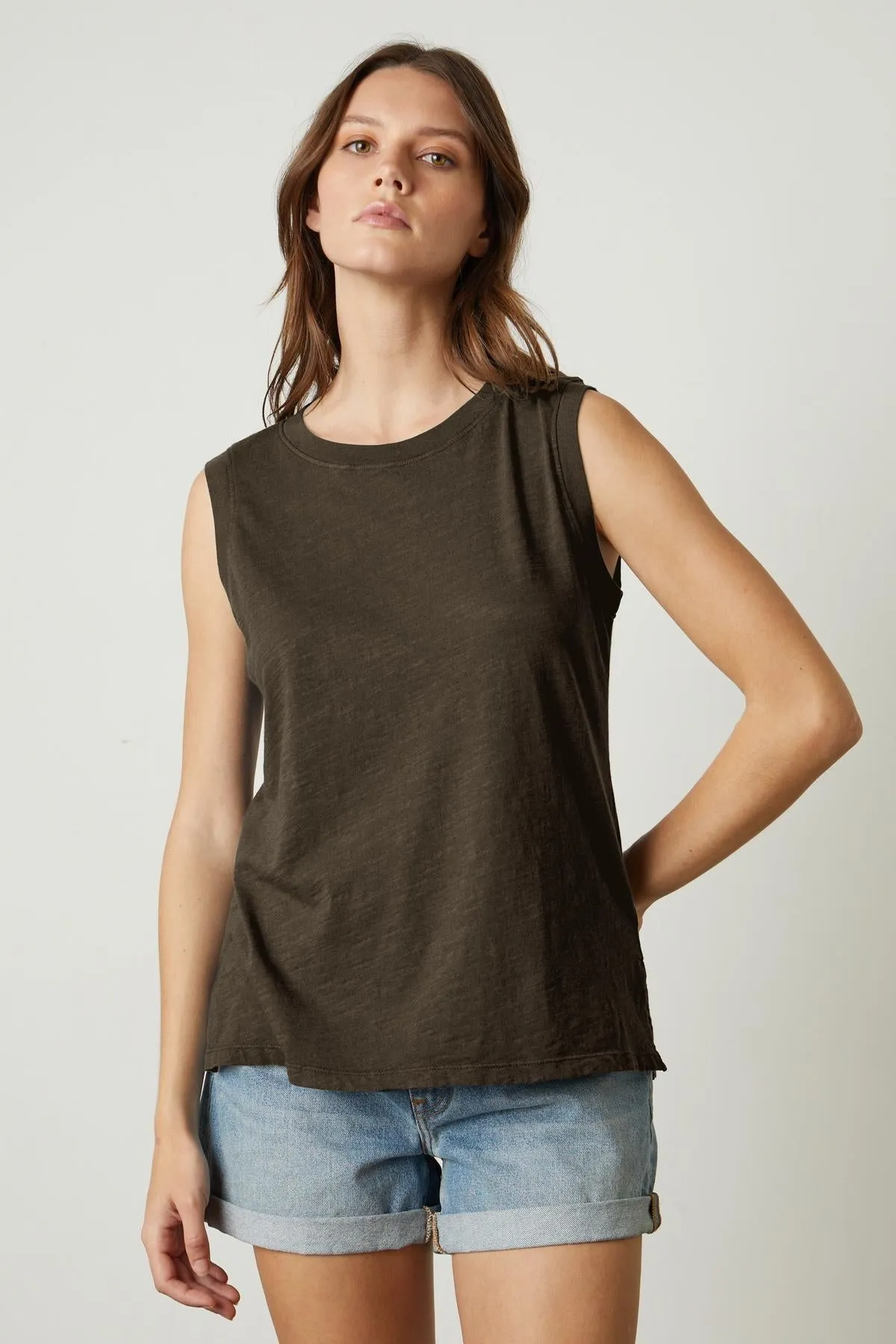 ELLEN VINTAGE SLUB TANK TOP