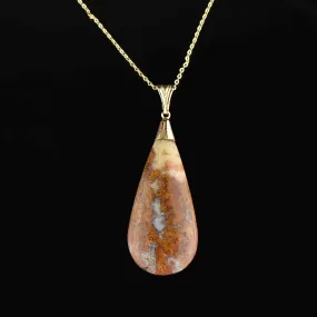 Fine 14K Gold Scottish Agate Pendant Necklace