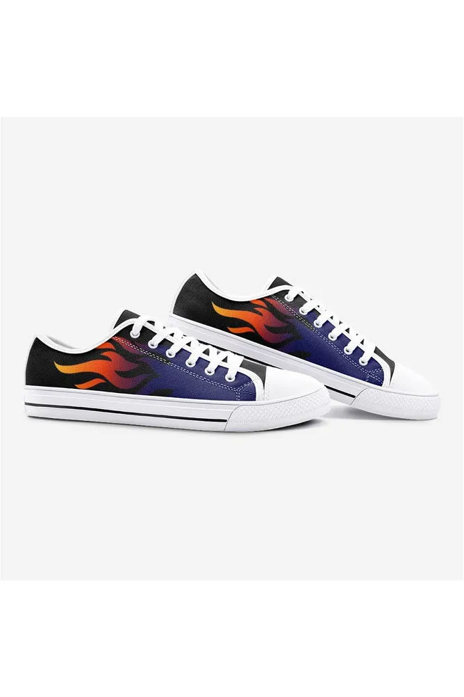 Flames Unisex Low Top Canvas Shoes