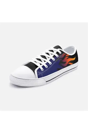 Flames Unisex Low Top Canvas Shoes