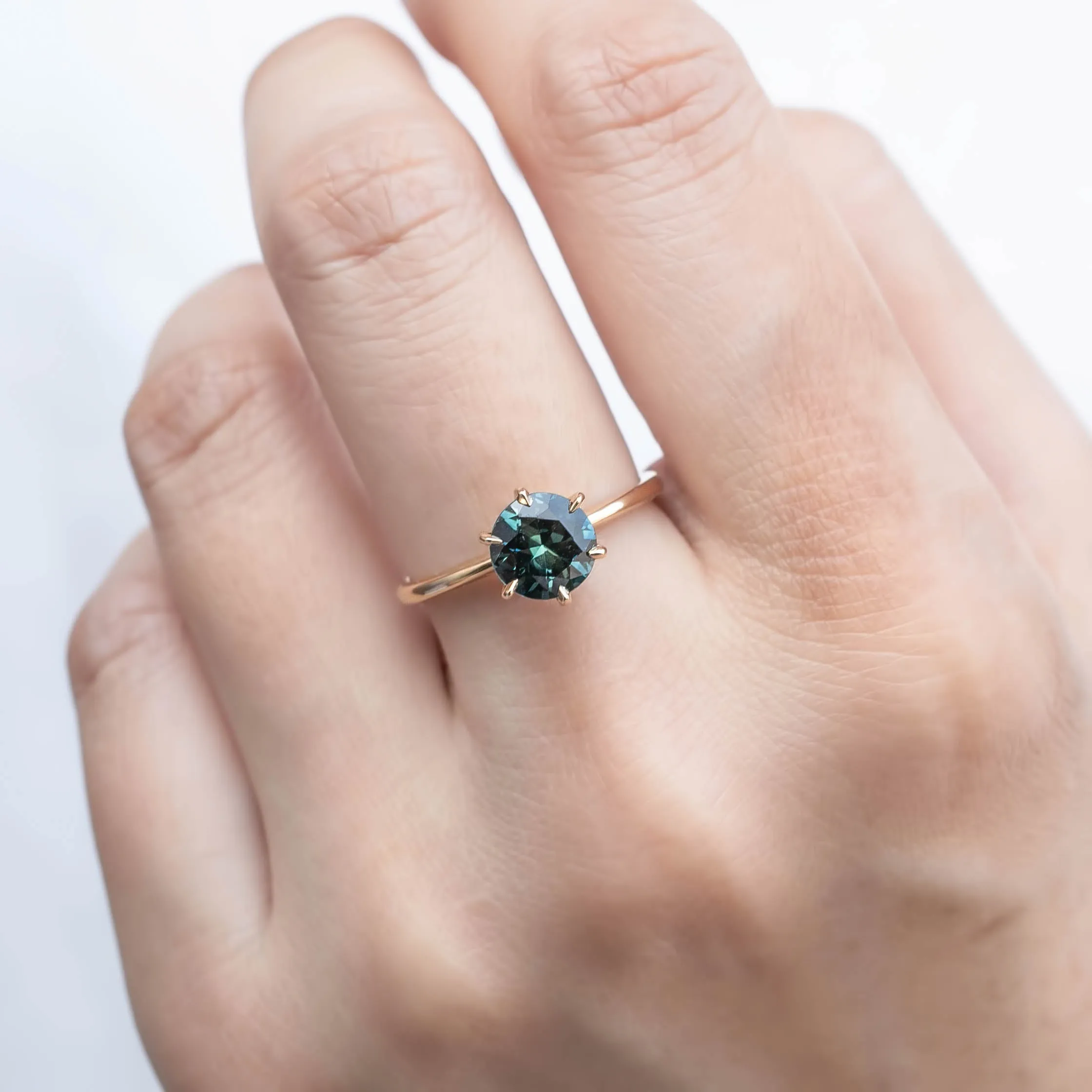 Floryn Ring - 1.52ct Green Unheated Queensland Sapphire (One of a kind)