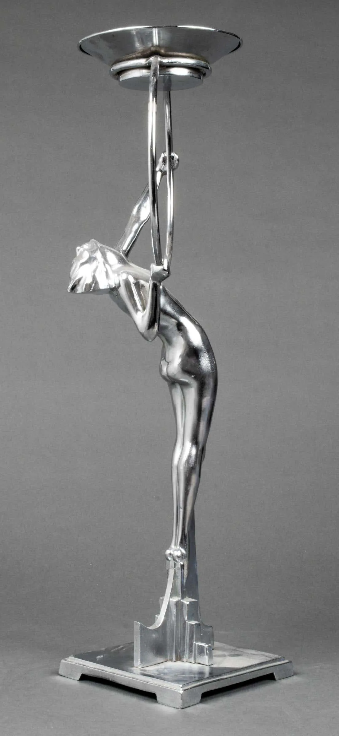 Frankart Art Deco Cast Metal Figural Card Holder Stand