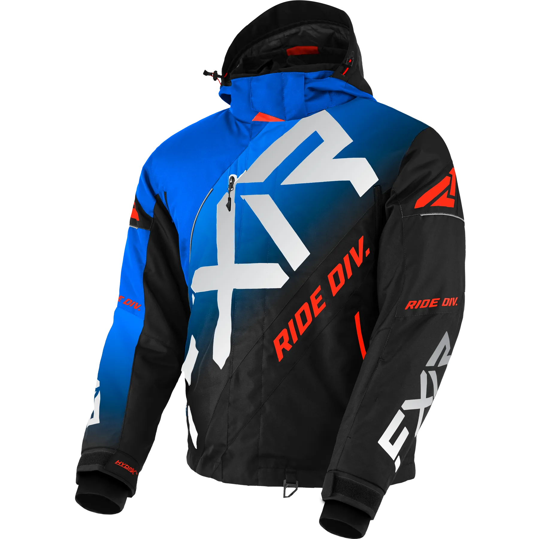 FXR CX Jacket Blue Black Fade/Lt Grey/Nuke Red