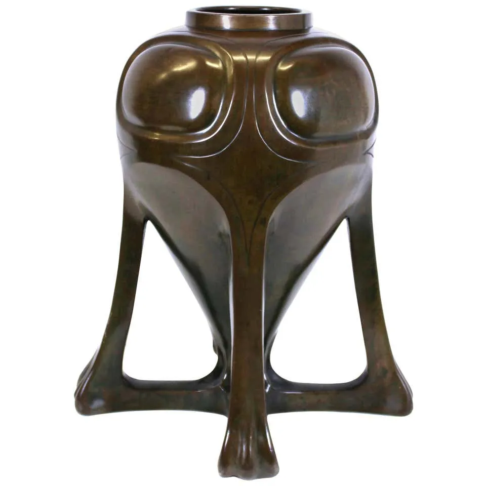 Japanese Art Nouveau Bronze Urn