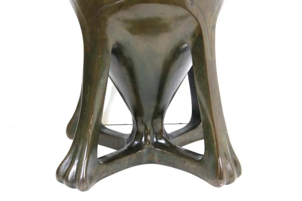 Japanese Art Nouveau Bronze Urn