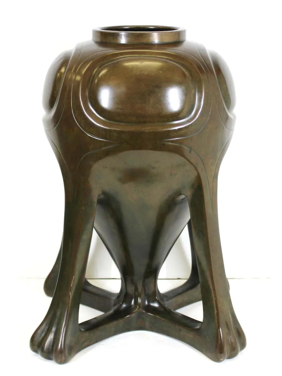 Japanese Art Nouveau Bronze Urn