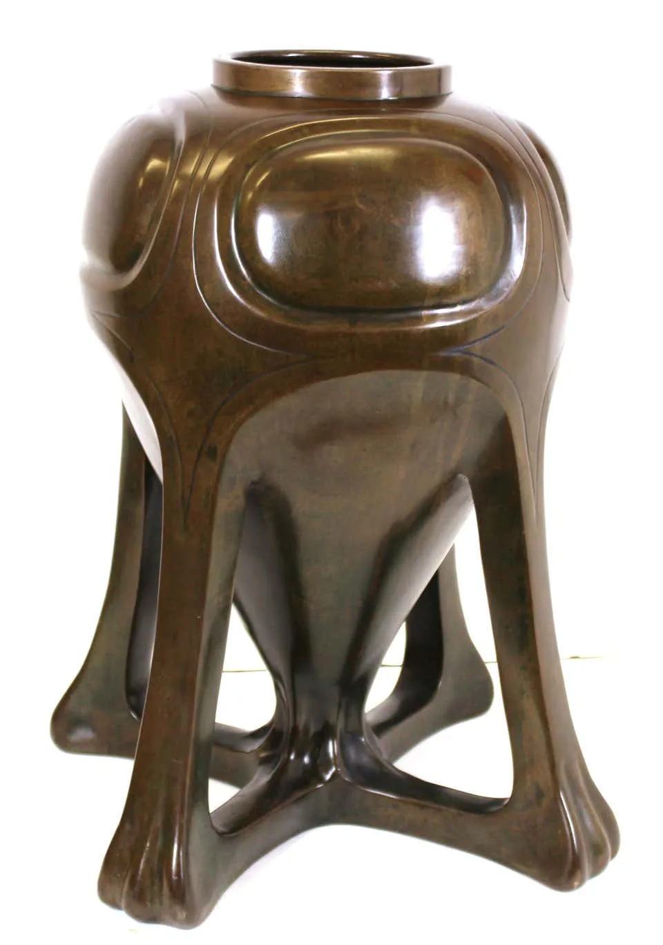 Japanese Art Nouveau Bronze Urn