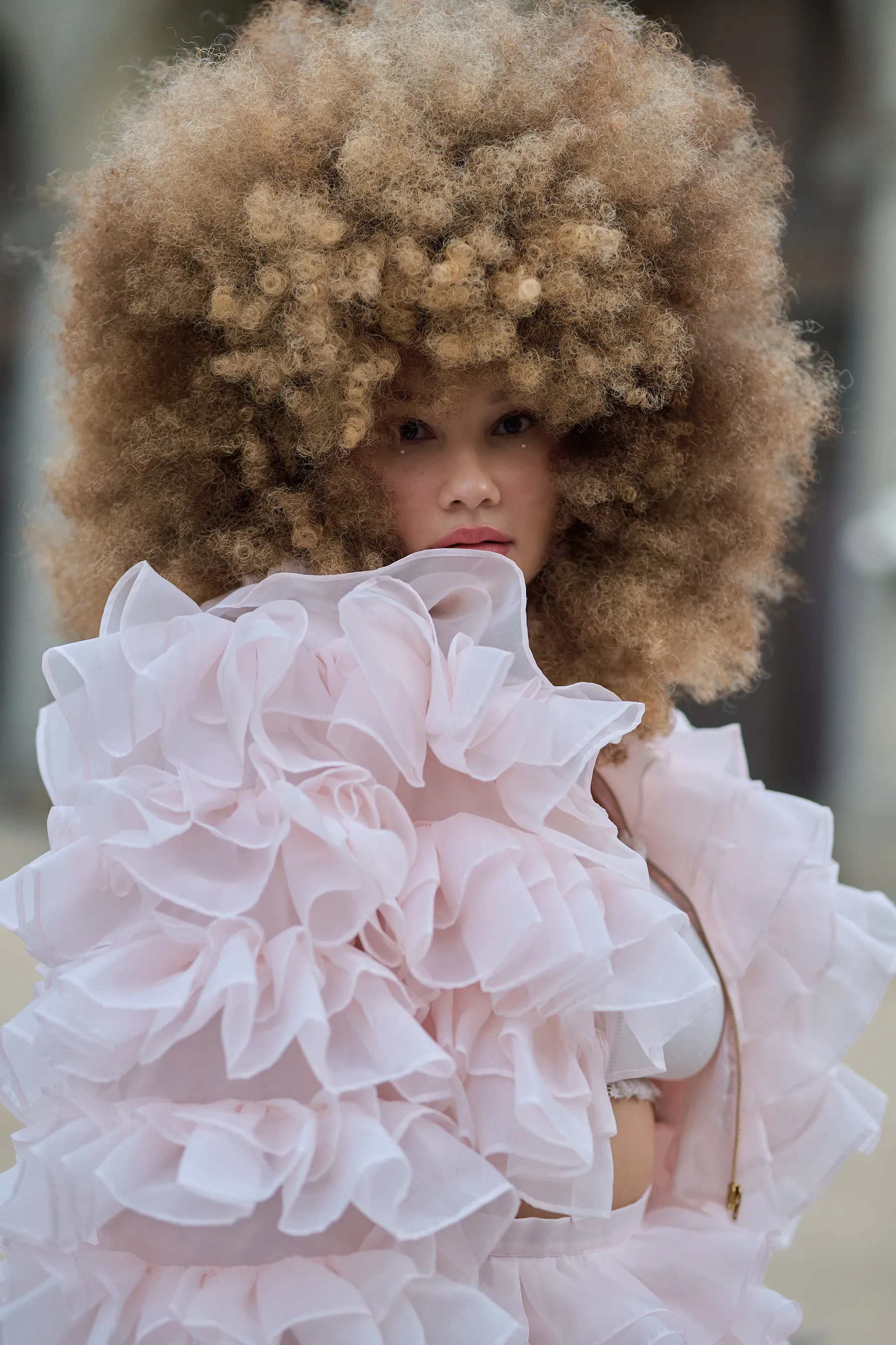 Le Petit Chou Boa Jacket in Strawberry Milk