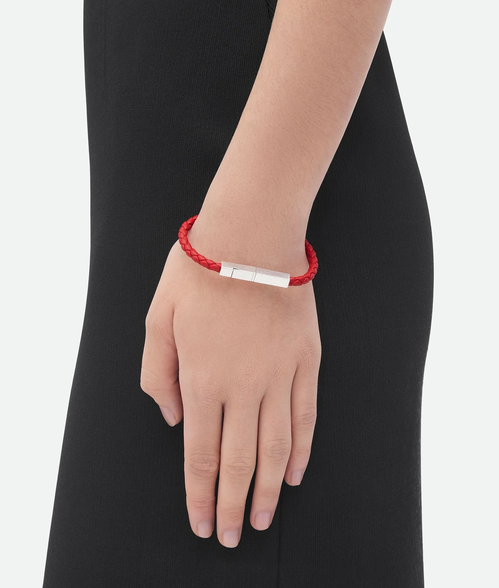 Leather Woven Bracelet, Redstone