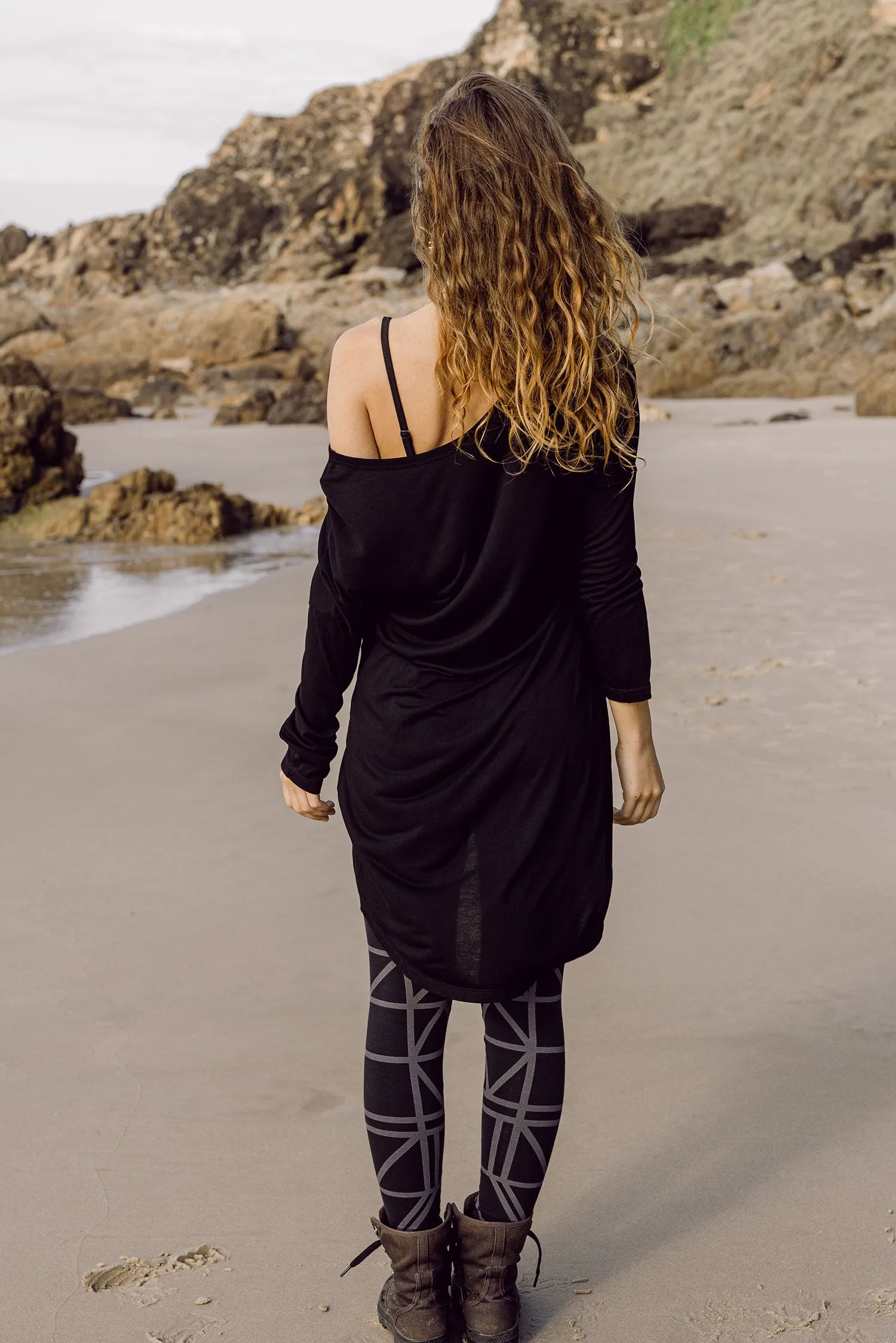 Leggings - Black Geo