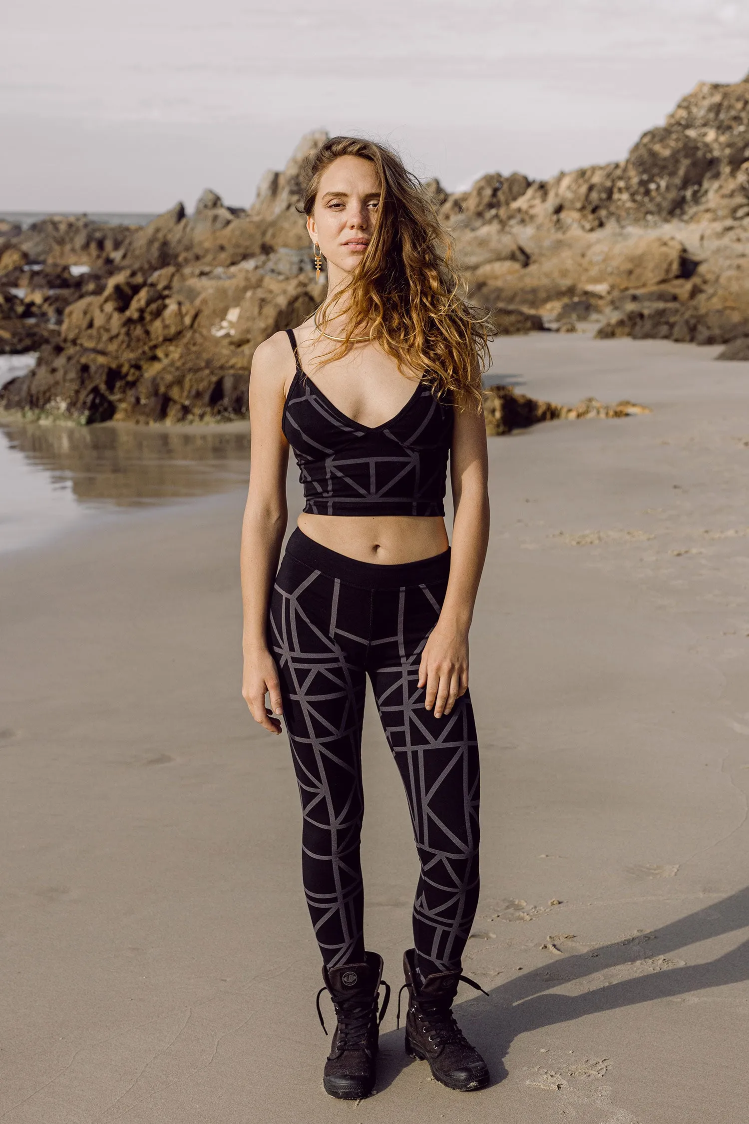 Leggings - Black Geo