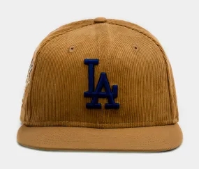 Los Angeles Dodgers Corduroy 59Fifty Fitted Mens Hat (Beige/Blue)