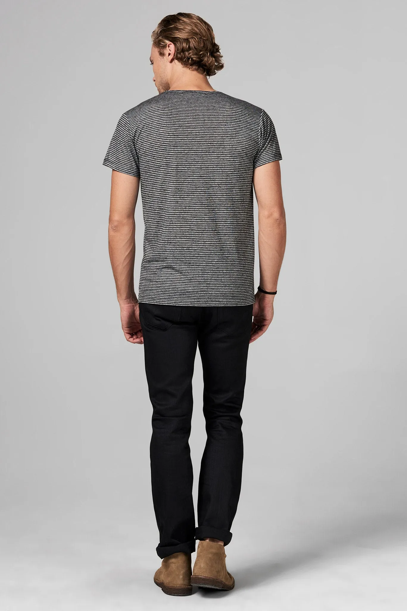 Men's Pocket Sailor Crew Neck Tee - Thin Stripe