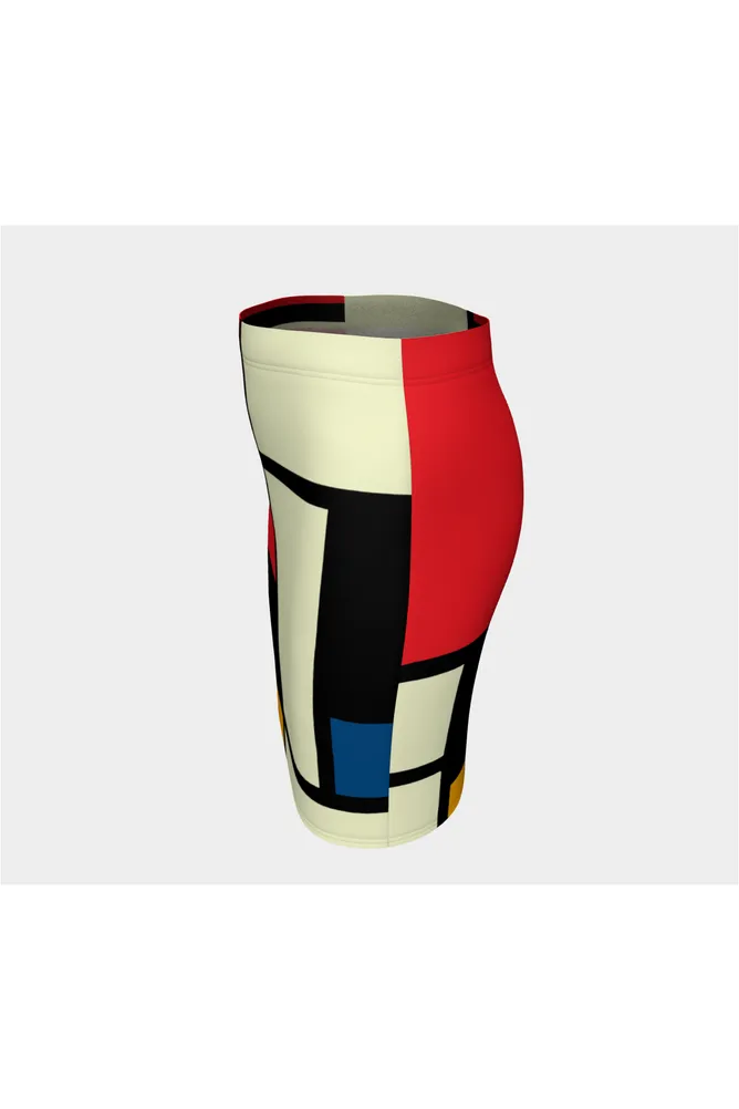 Mondrian Fitted Skirt