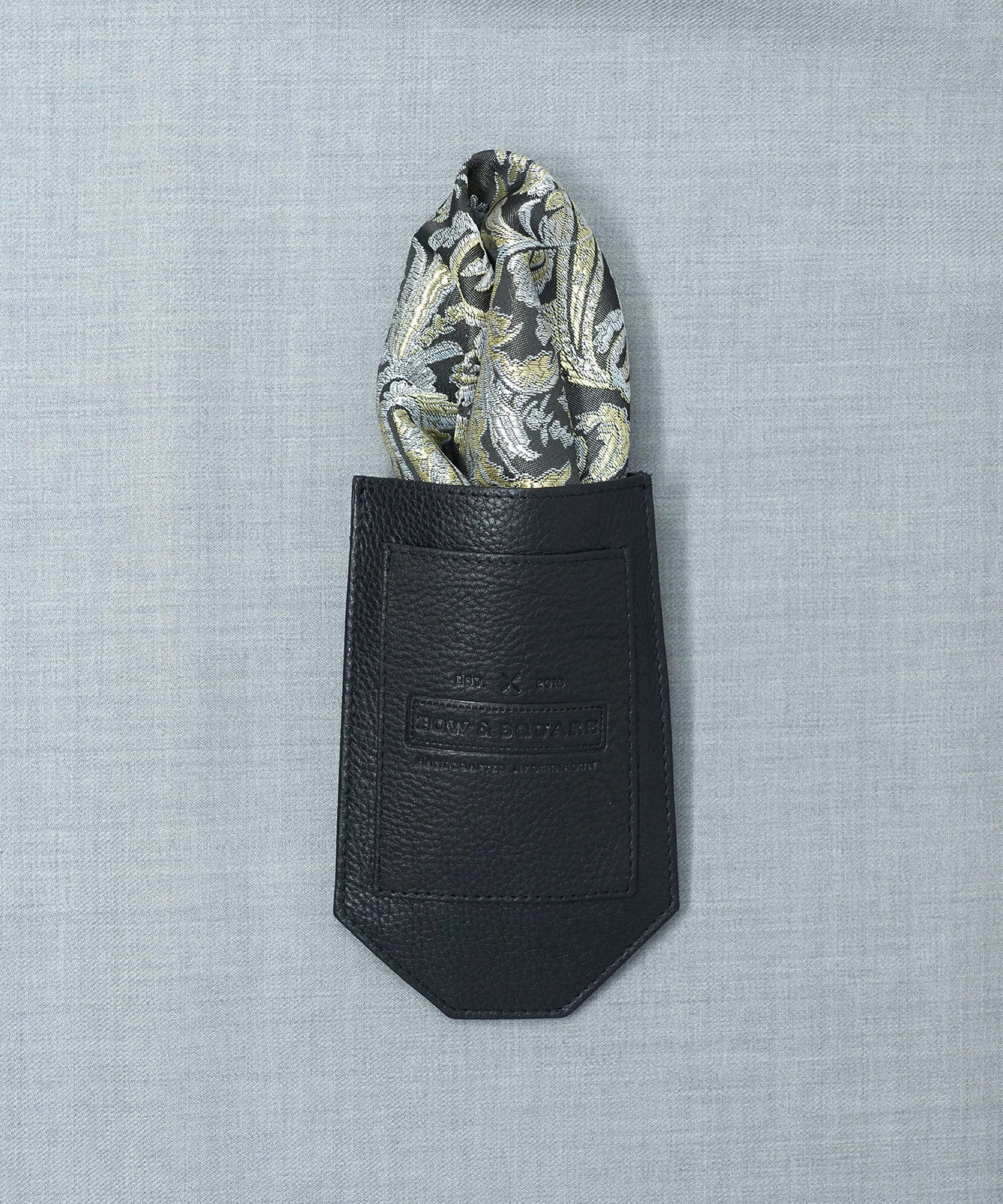 Monochrome Gold Pocket Square