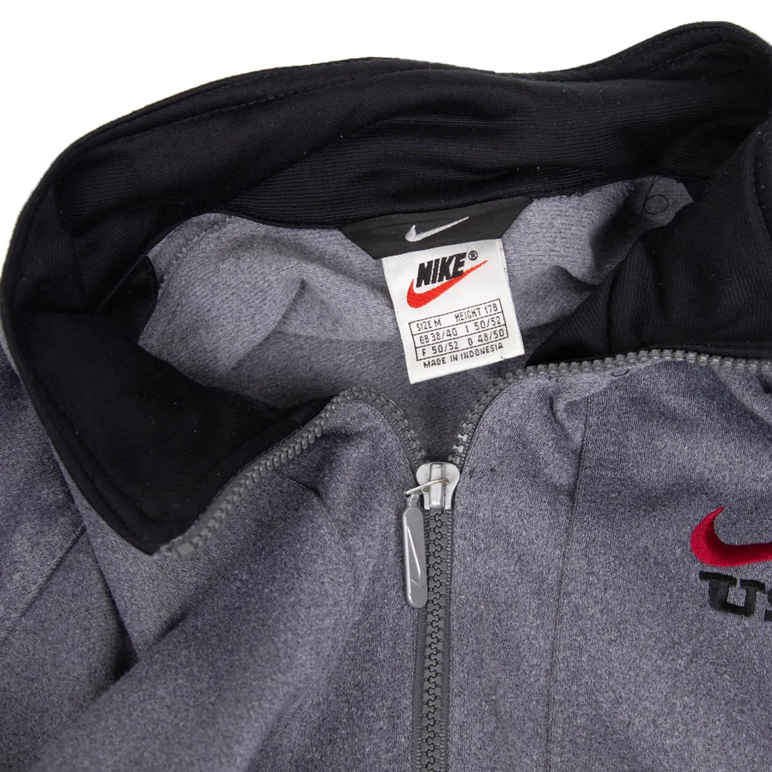 Nike 90s Embroidered Swoosh Logo Spellout Trackjacket (M)