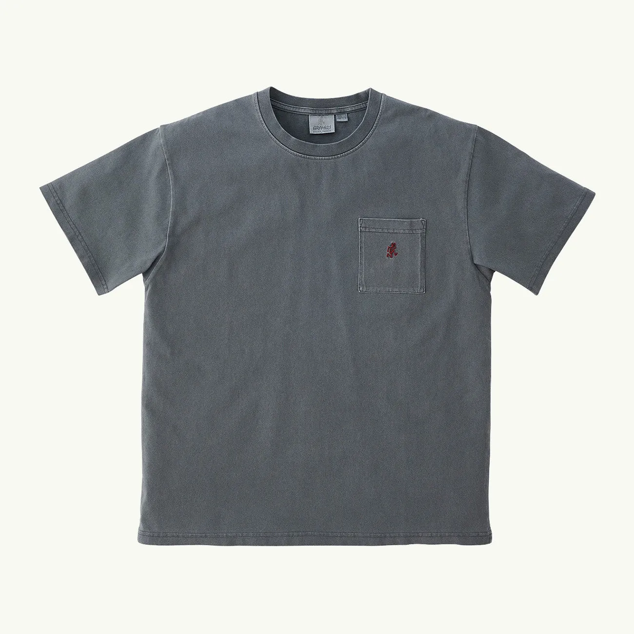 ONE POINT TEE GREY PIGMENT