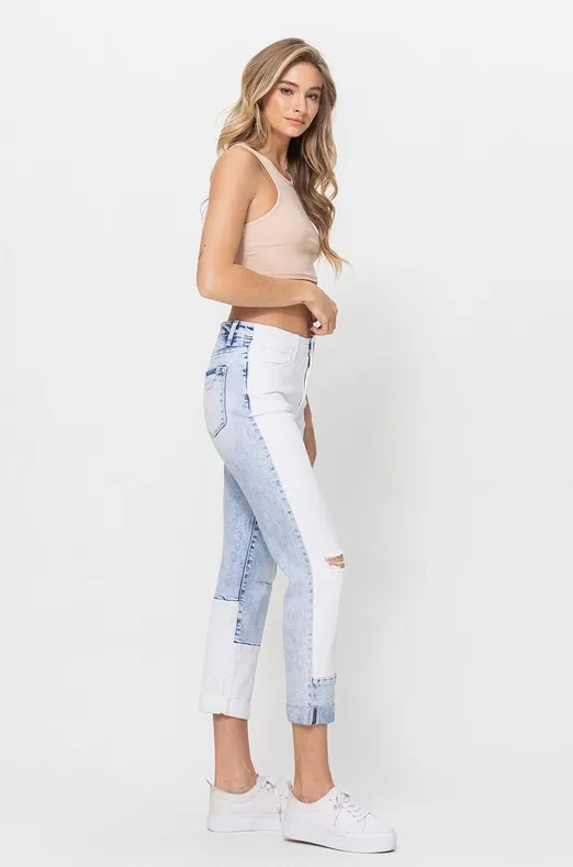 Outrageous Boyfriend Colorblock Jeans - Final Sale 50% off