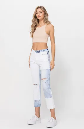 Outrageous Boyfriend Colorblock Jeans - Final Sale 50% off