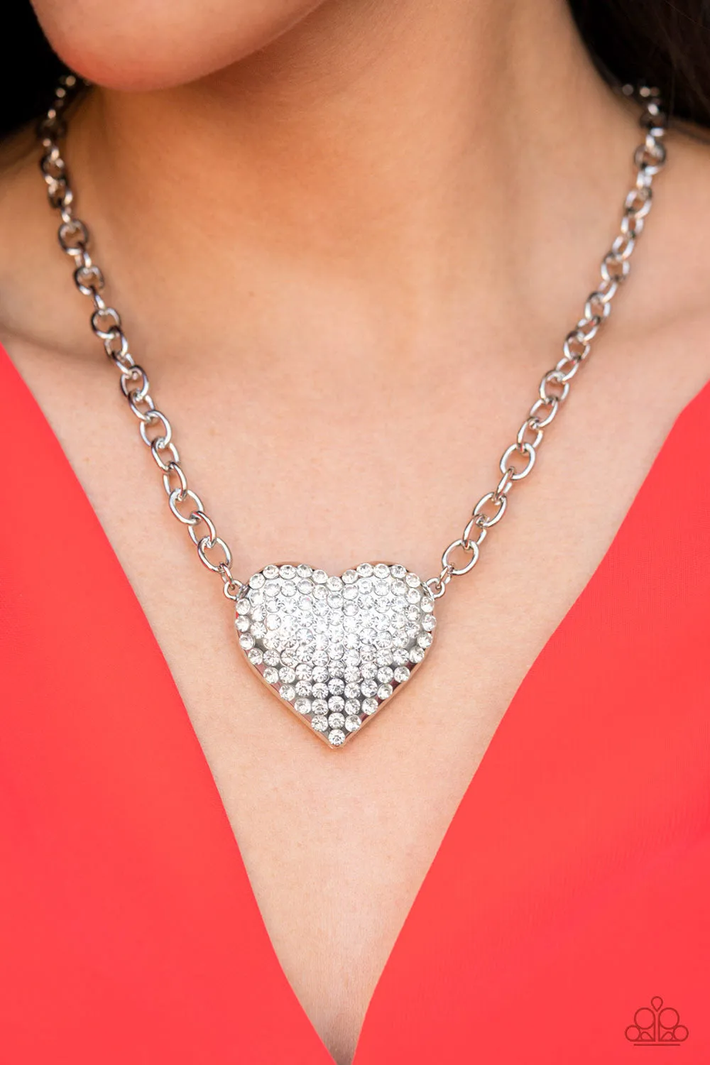 Paparazzi Heartbreakingly Blingy White Necklace Mystery Bag