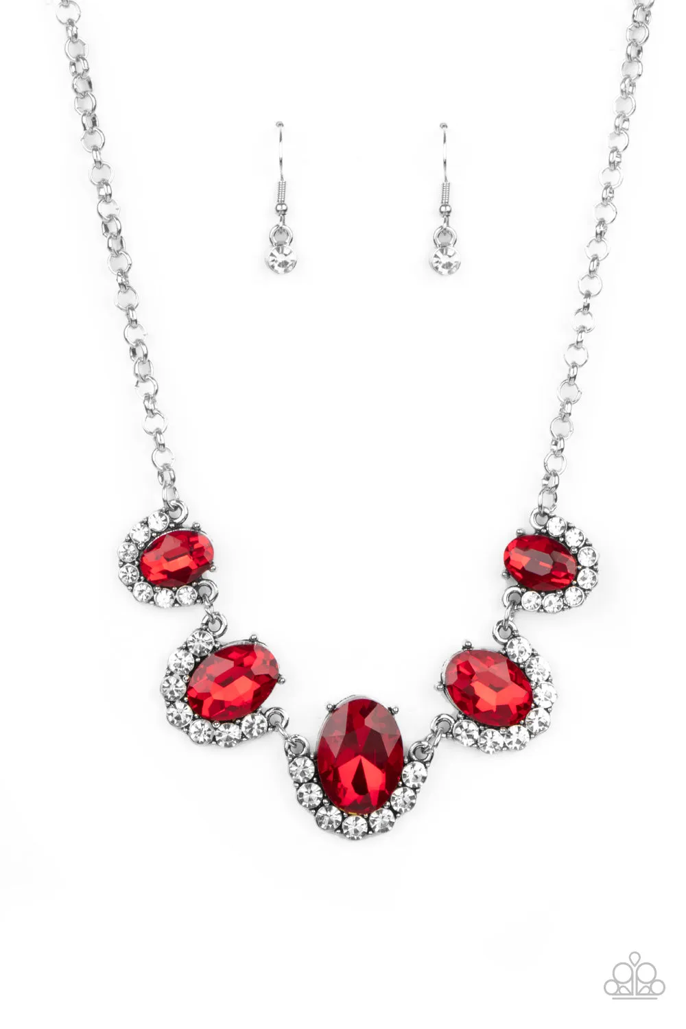 Paparazzi Necklace ~ The Queen Demands It - Red