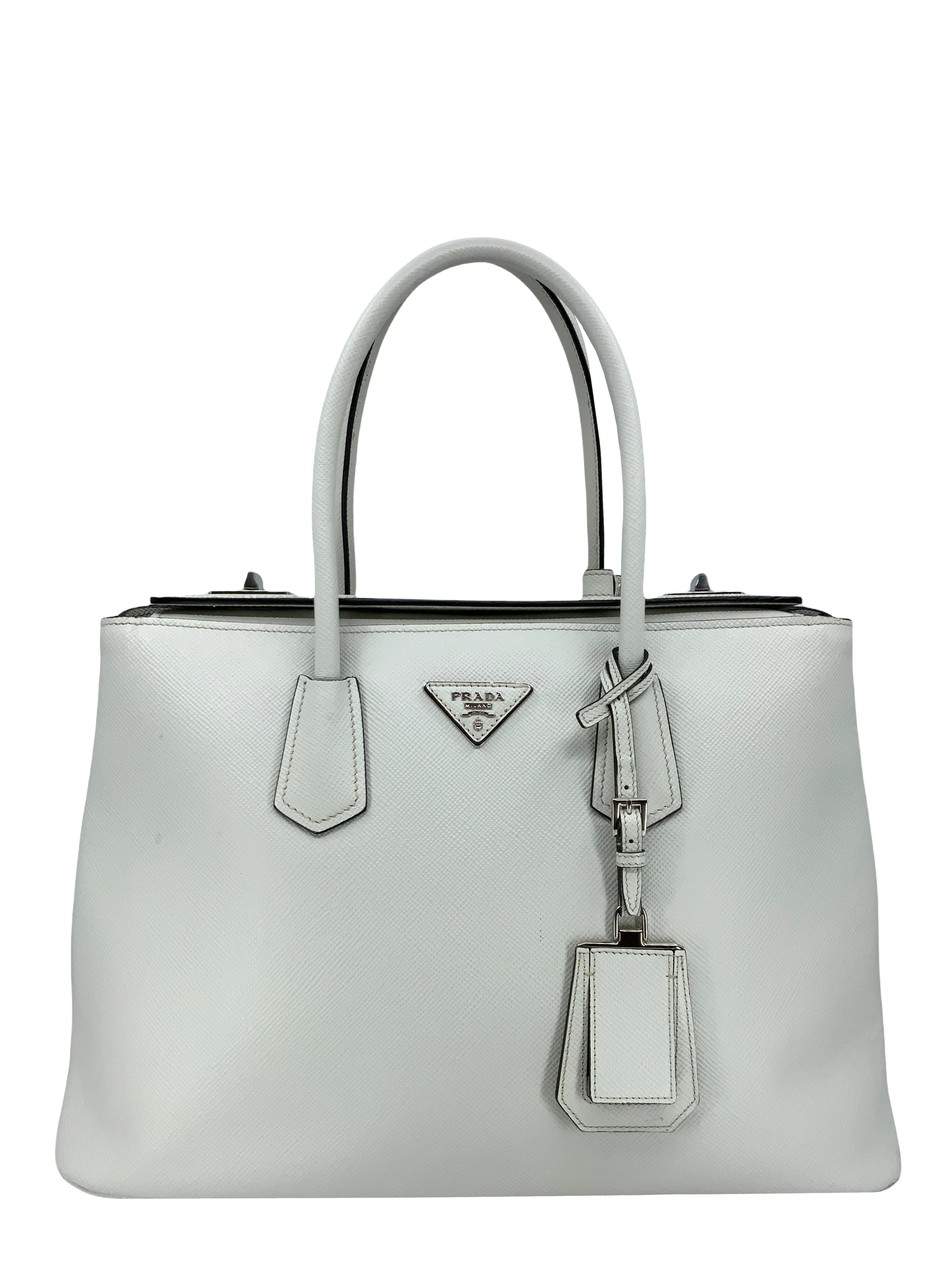 Prada Saffiano Cuir Large Twin Tote Bag