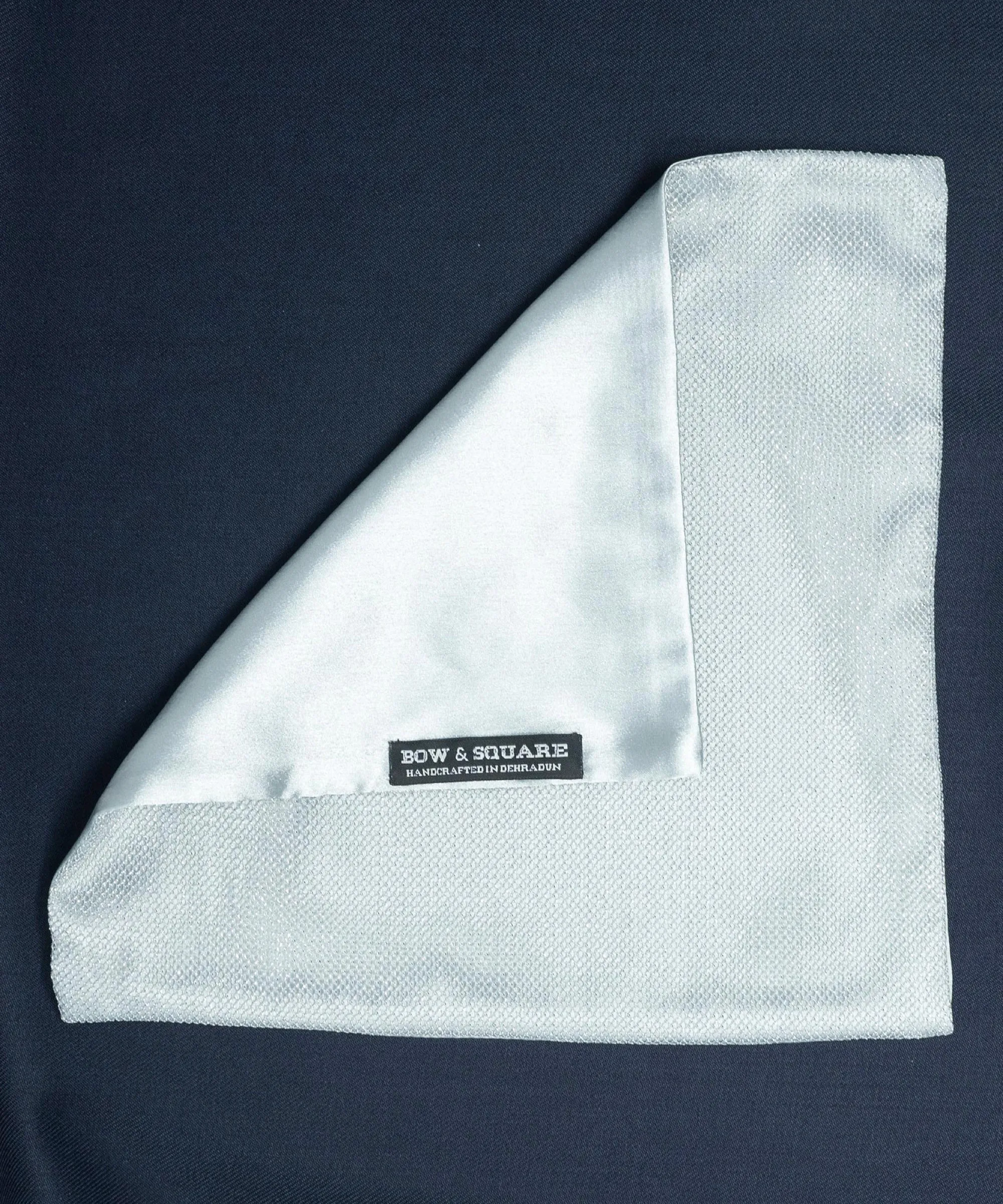 Silver Pocket Square