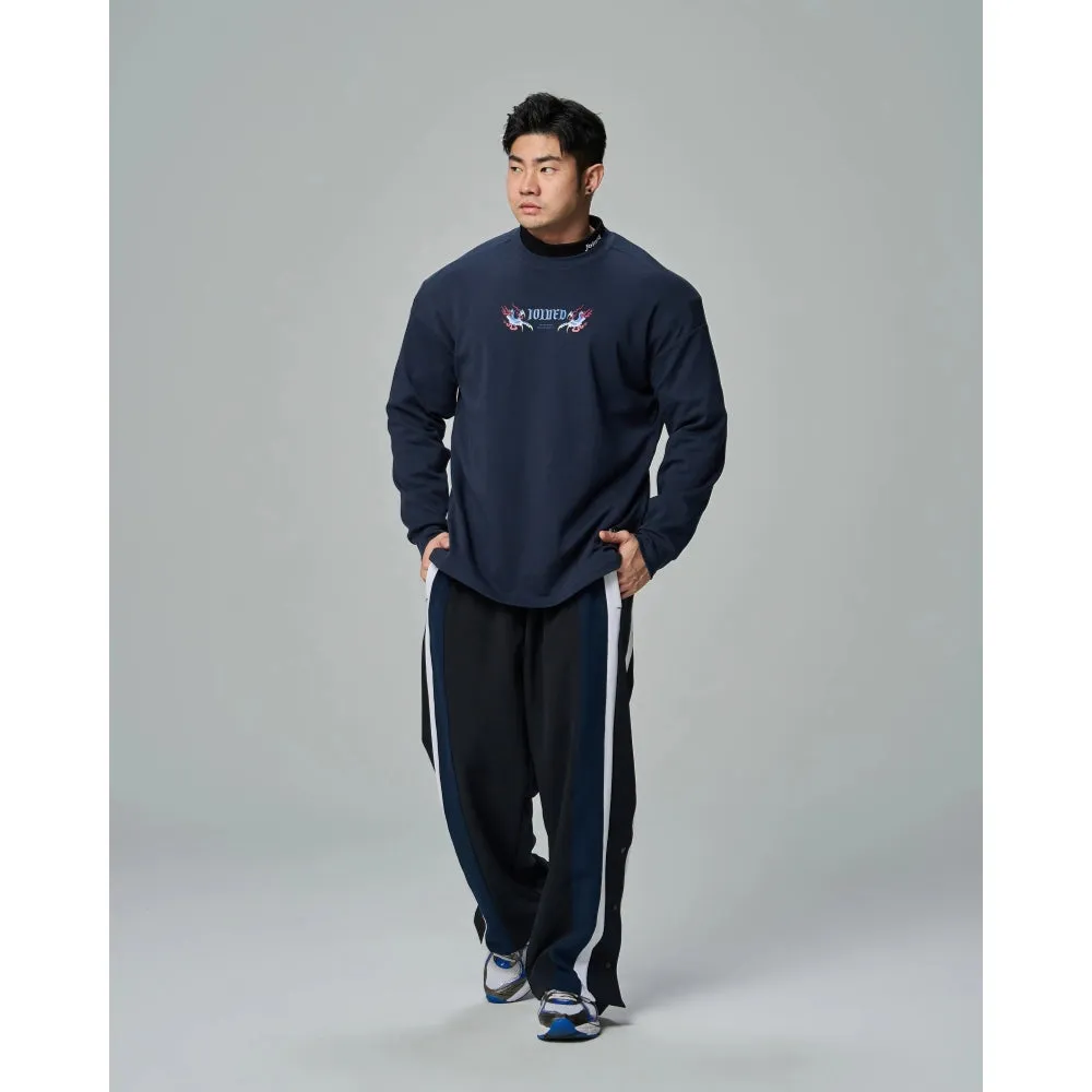 TEAMJOINED JOINED CNY24 COILED DRAGON OVERSIZED LONG SLEEVES-DARK BLUE