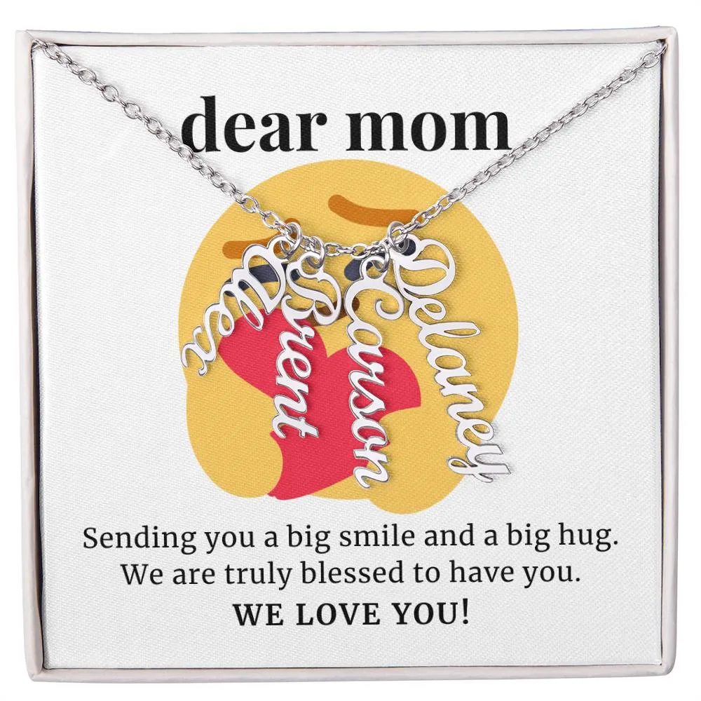 To Mom Gift, We Are Truly Blessed Custom Multi Children Name Necklace