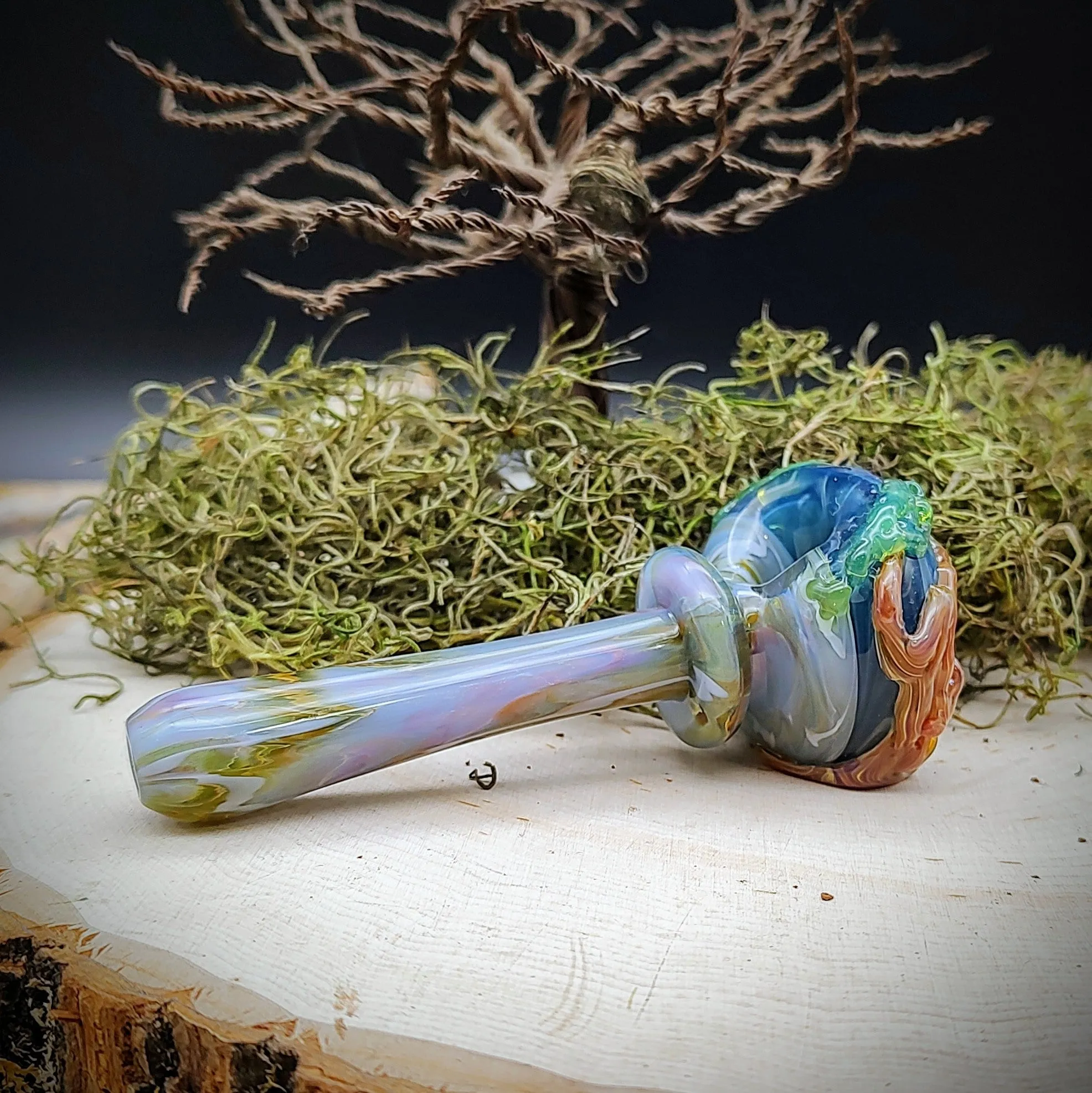 Tree Marbled Hand Pipe (Ready to Ship)