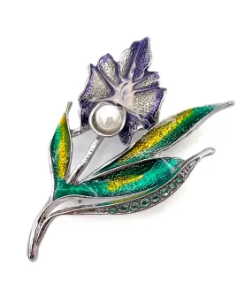 【USA輸入】 ヴィンテージ NAPIER エナメル フラワー ブローチ/Vintage NAPIER Enamel Flower Brooch