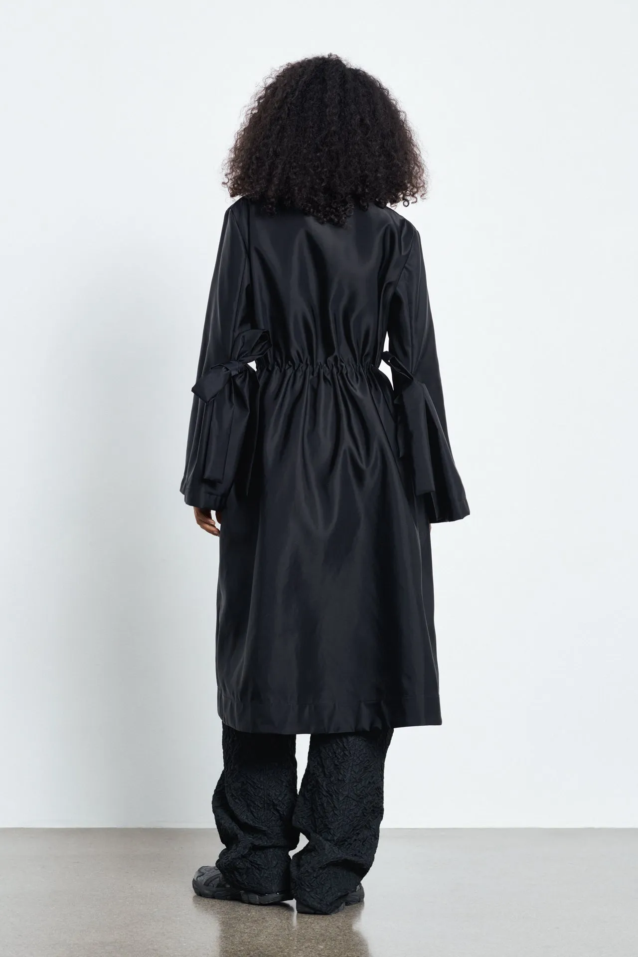 VANIA | COAT TECHNICAL CANVAS BLACK