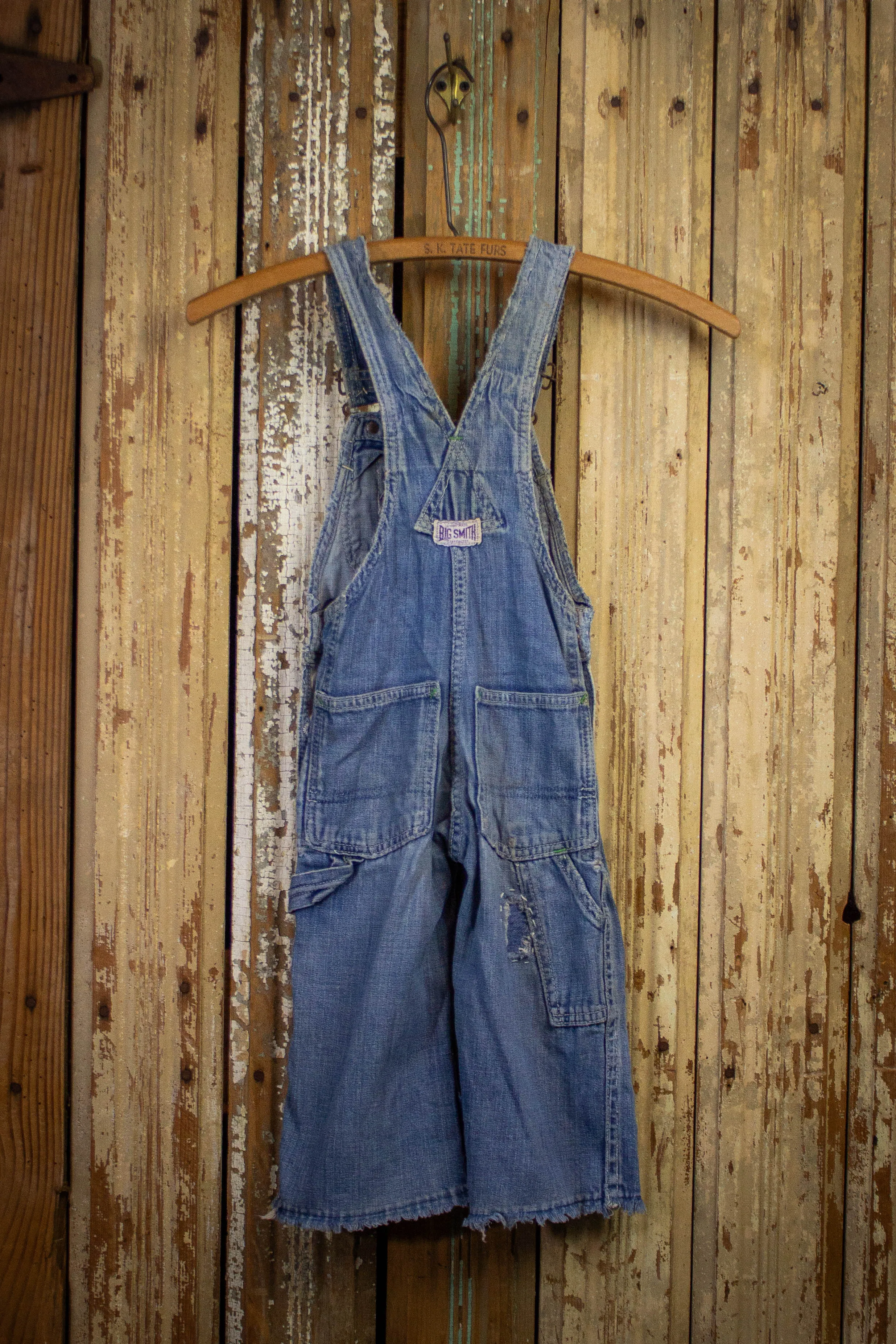 Vintage Kid's Big Smith Denim Overalls 40s Medium Wash