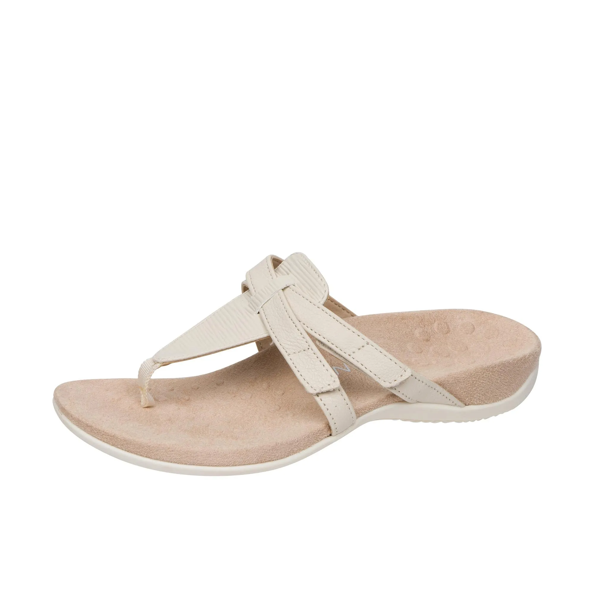 Vionic Womens Karley Toe Post Sandal Cream