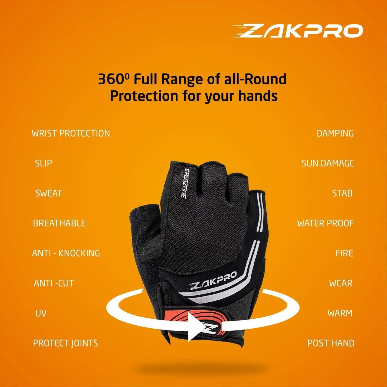 ZAKPRO Cycling Gloves - Hybrid Series