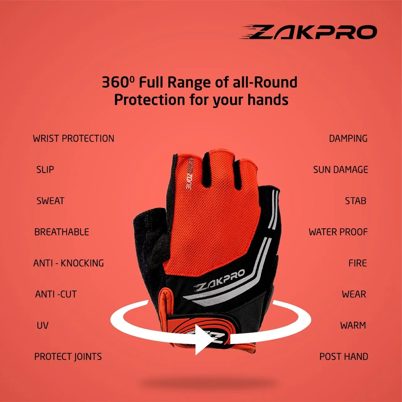 ZAKPRO Cycling Gloves - Hybrid Series